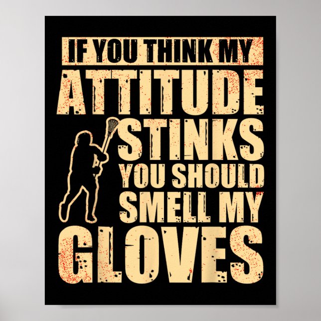 Lacrosse Goalie Lacrosse Glove Stick Lax Goalie Poster (Framsidan)