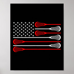 Lacrosse Goalie Lacrosse Glove Stick Lax Goalie U Poster