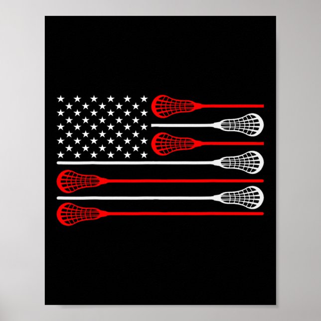 Lacrosse Goalie Lacrosse Glove Stick Lax Goalie U Poster (Framsidan)