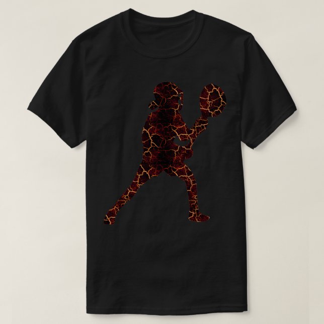 Lacrosse Goalie Lava Flow T Shirt (Design framsida)