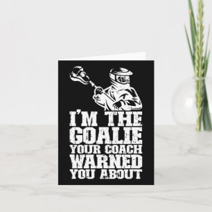 Lacrosse Goalie Lax Goalkeeper Funny Lacrosse Play Kort