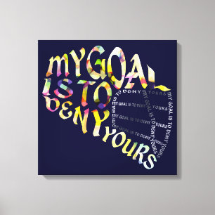 Lacrosse Goalie Mask Typography Canvastryck