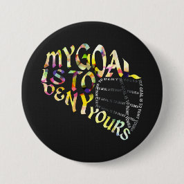 Lacrosse Goalie Mask Typography Pin Knapp