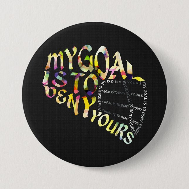 Lacrosse Goalie Mask Typography Pin Knapp (Framsida)