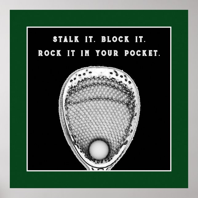 Lacrosse Goalie Motivational Poster (Framsidan)