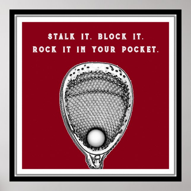 Lacrosse Goalie Poster (Framsidan)