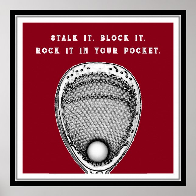 Lacrosse Goalie Poster (Framsidan)
