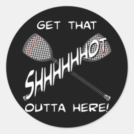 Lacrosse Goalie Shhhot Sticker Runt Klistermärke