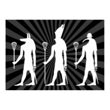 Lacrosse Gods Poster - vit på mörken