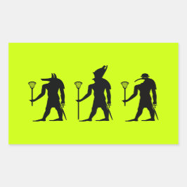 Lacrosse Gods Sticker Rektangulärt Klistermärke