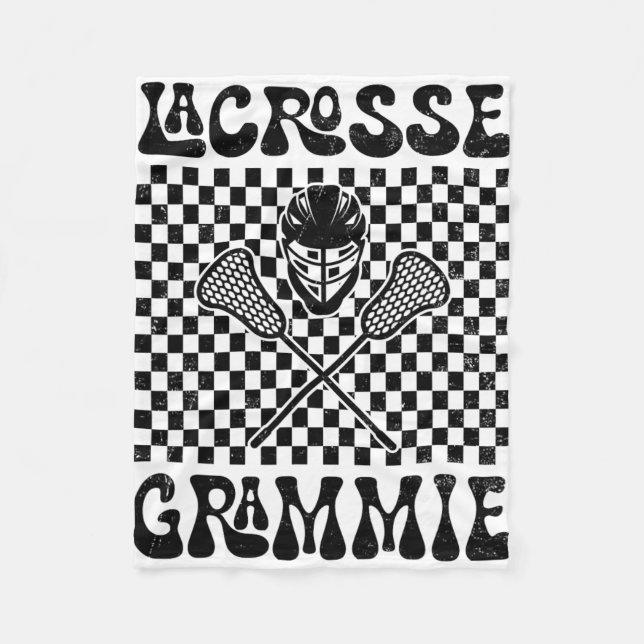 Lacrosse Grammie Lacrosse Älskare Mors dag Fleecefilt (Framsidan)