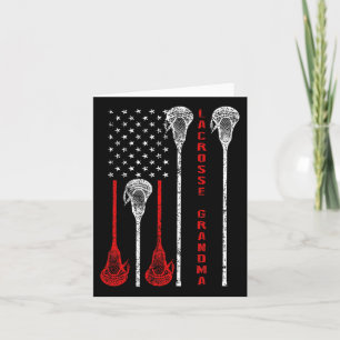 Lacrosse Grandma 4:e juli USA flagga-gåva Kort