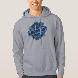 Lacrosse Grandpa Namn och Number Back Print Hoodie