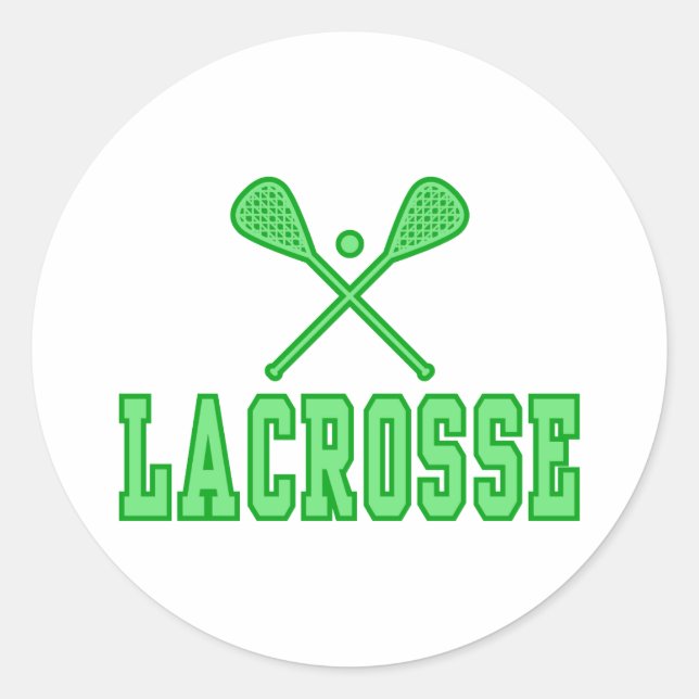 Lacrosse Grönt Runt Klistermärke (Framsida)
