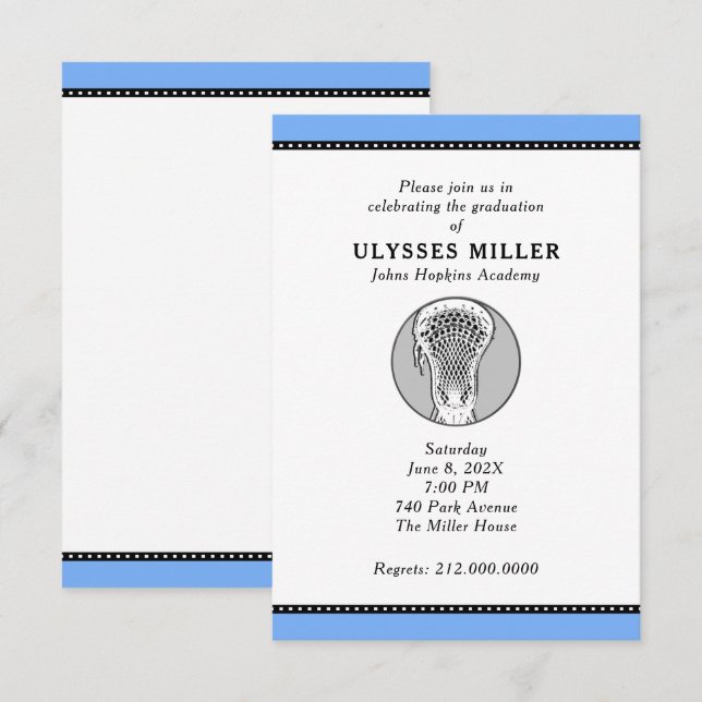 Lacrosse-gruppinbjudan Inbjudningar (Fram/baksida)