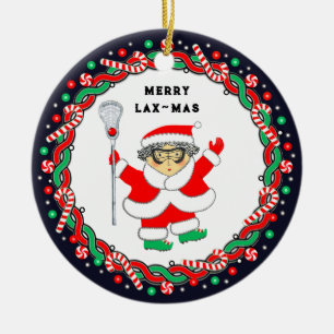 Lacrosse Helgdag Gift Ceramic Ornament