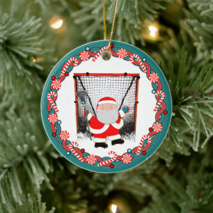 Lacrosse Helgdag Gift Julgransprydnad Keramik