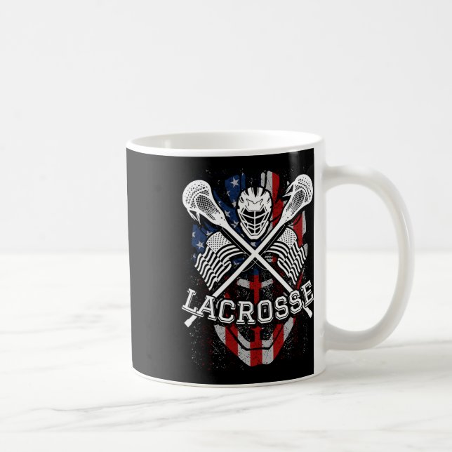 Lacrosse Helmet och Sticks Kaffemugg (Höger)