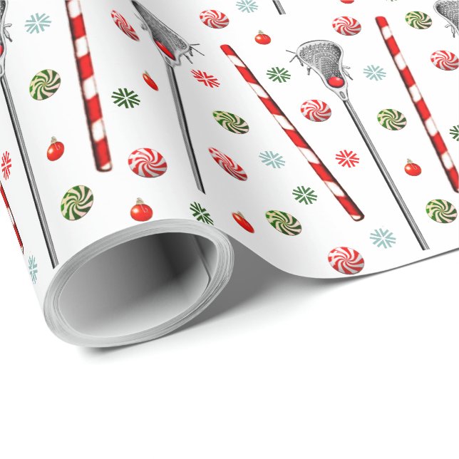 Lacrosse Holiday Present Presentpapper (Rullad Hörn)