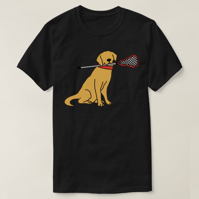 Lacrosse Hund T Shirt (Design framsida)