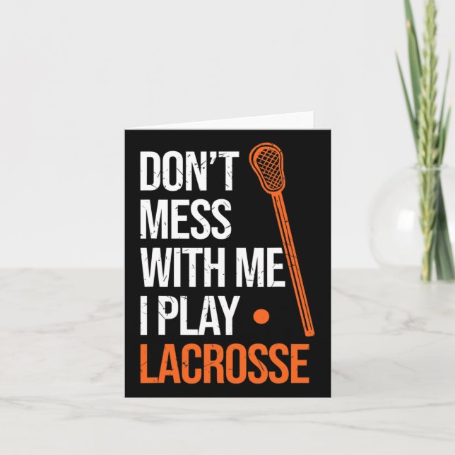 Lacrosse  inte med mig. Jag spelar Lacrosse Stick Kort (Framsida)