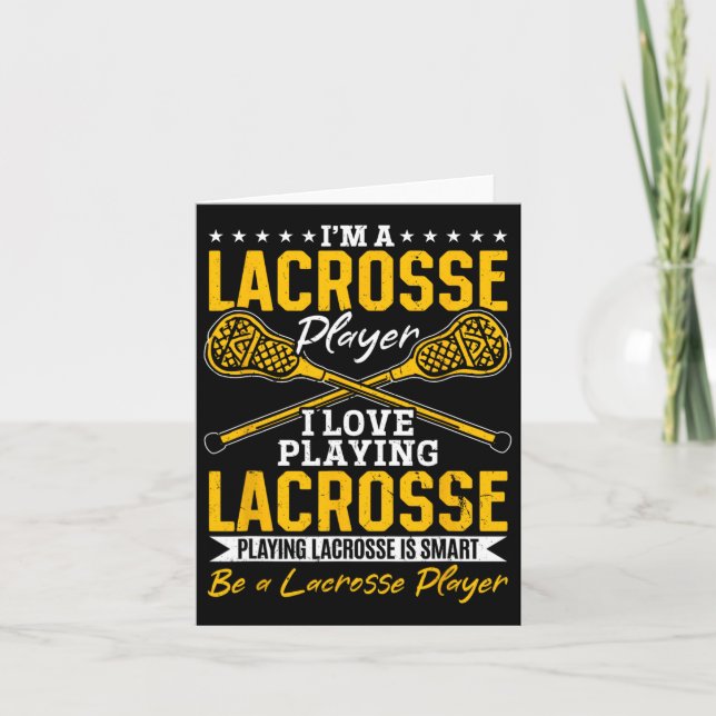 Lacrosse - jag är en Lacrosse-spelare i Kärlek som Kort (Framsida)