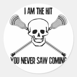 Lacrosse, jag är Slå Runt Klistermärke