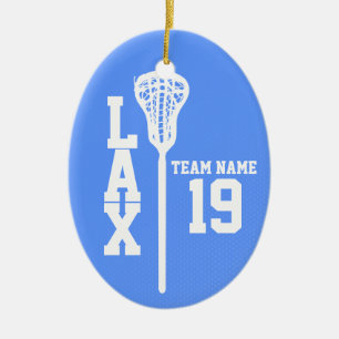 Lacrosse Jersey med Photo Blue Julgransprydnad Keramik