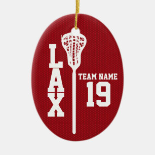 Lacrosse Jersey med Photo Red Julgransprydnad Keramik