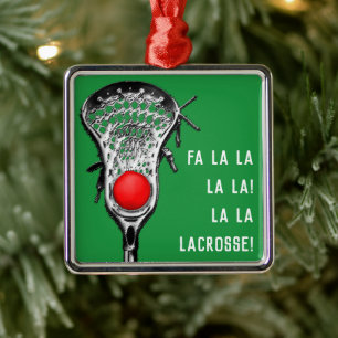 Lacrosse jul Cheer Julgransprydnad Metall