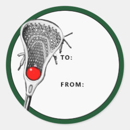 Lacrosse jul Helgdag Gift-Märkre Runt Klistermärke