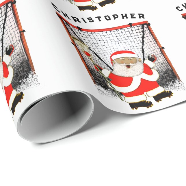 Lacrosse jul Helgdag Gift Presentpapper (Rullad Hörn)
