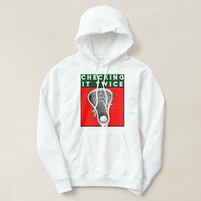 Lacrosse jul-Helgdag Hoodie (Design framsida)