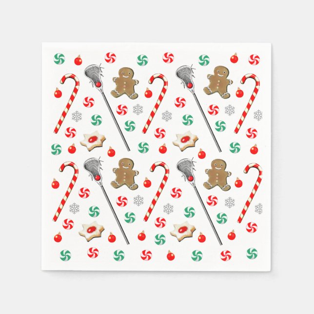 Lacrosse jul-Helgdag Pappersservett (Framsidan)