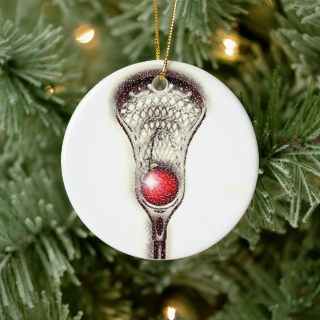 Lacrosse jul samlarobjekt julgransprydnad keramik (Träd)