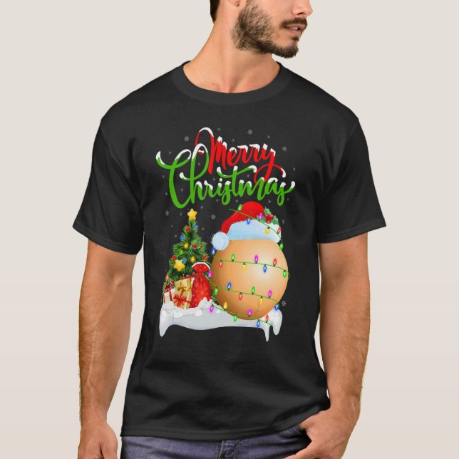 Lacrosse Julafton Dekoration Santa Lacrosse Christ T Shirt (Framsida)