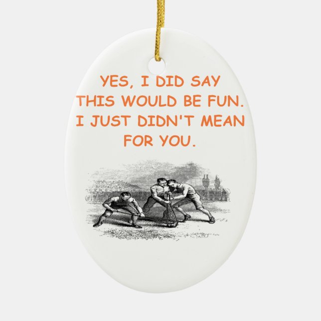 lacrosse julgransprydnad keramik (Framsidan)