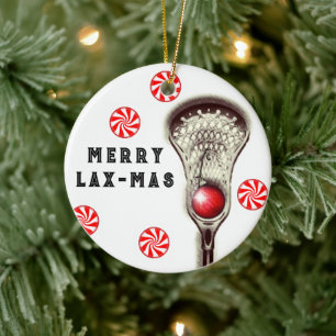 Lacrosse julkollektibilia julgransprydnad keramik
