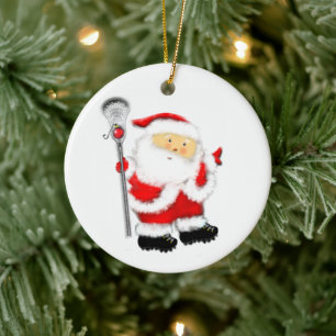 Lacrosse julpresent julgransprydnad keramik