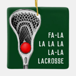 Lacrosse julpresenter julgransprydnad keramik