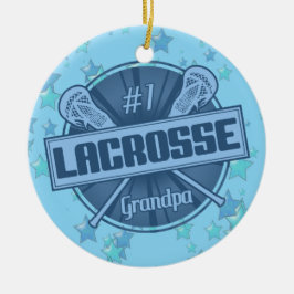 Lacrosse-julprydnad, #1 LAX-farfar Julgransprydnad Keramik