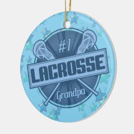 Lacrosse-julprydnad, #1 LAX-farfar Julgransprydnad Keramik