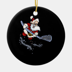 Lacrosse jultomten Coola Lax Sport Ugly X Mas Julgransprydnad Keramik