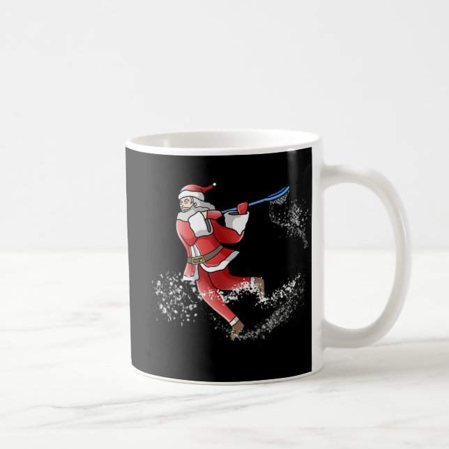 Lacrosse jultomten Coola Lax Sport Ugly X Mas Kaffemugg (Höger)