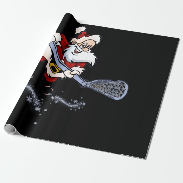 Lacrosse jultomten Coola Lax Sport Ugly X Mas Presentpapper (Utrullad)