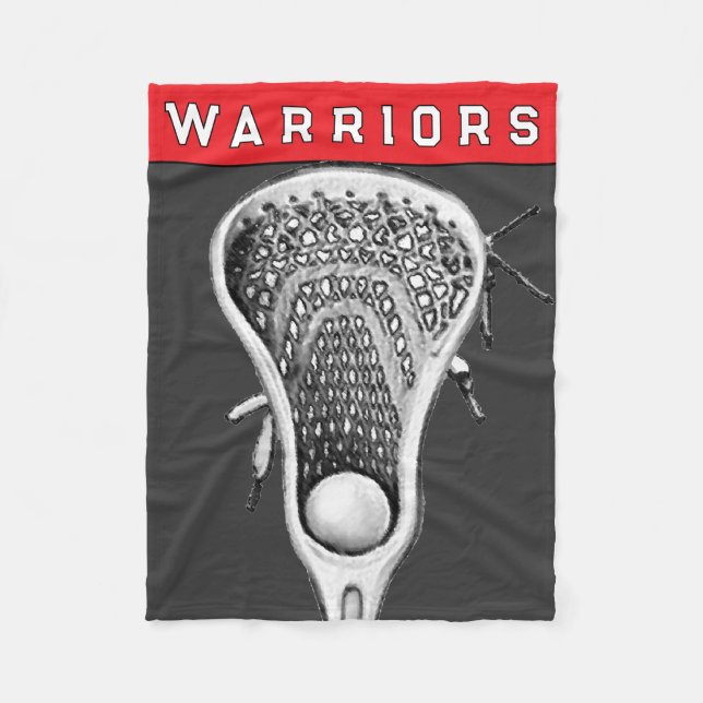 Lacrosse Lag Röd Fleecefilt (Framsidan)