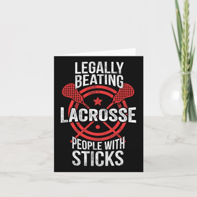 Lacrosse - lagligen slå människor med pinnar kort (Framsida)