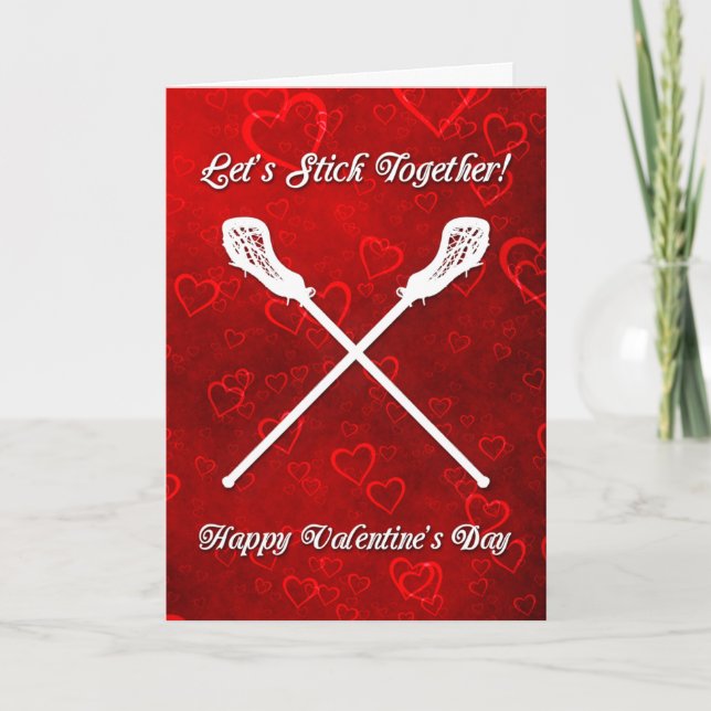 Lacrosse Låt oss ihop Valentines day-kortet Helgkort (Framsida)