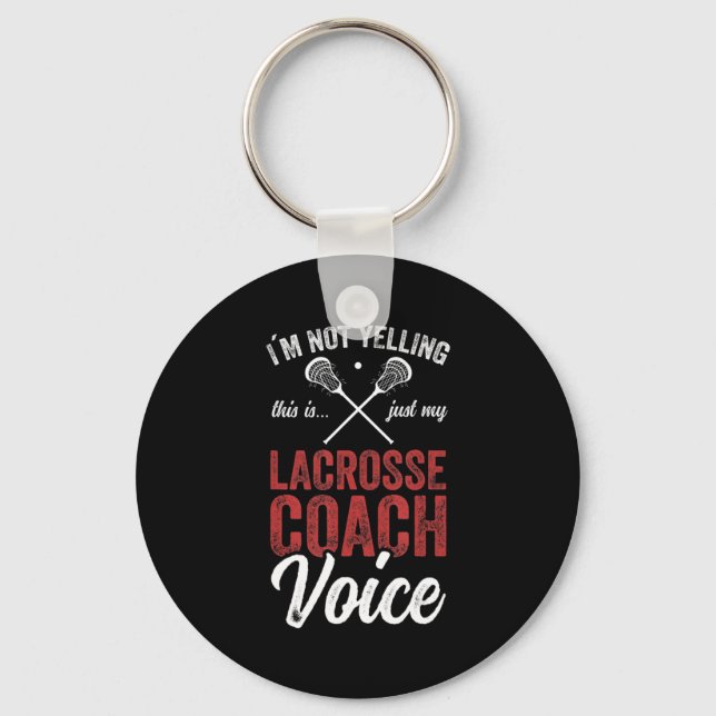 Lacrosse LAX American Flagga Nyckelring (Framsida)