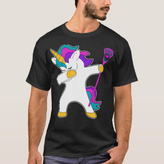 Lacrosse Lax dab dabbing Unicorn Gift Fläkt T Shirt